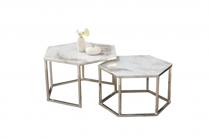 Table gigogne design Hexagone Duo Ferucci