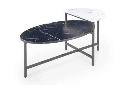 Table basse ovale effet marbre Julian Ferucci