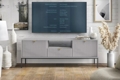 Meuble TV blanc avec rangements en bois Nova Ferucci