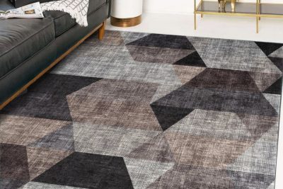 Tapis style moderne gris Stampa Ferucci