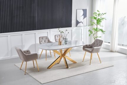 Ensemble table à manger avec 4 chaises Flex - Ferucci Mobilier